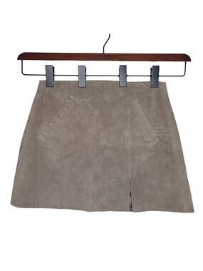 BLANKNYC tan suede leather mini skirt with pockets - 26